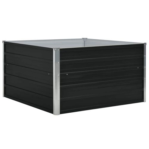 Повдигната леха, 100x100x45 см, поцинкована стомана, антрацит