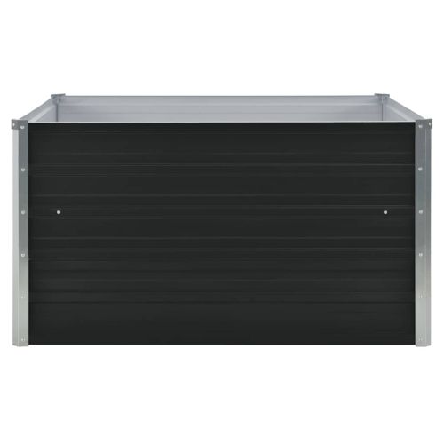 Повдигната леха, 100x100x45 см, поцинкована стомана, антрацит