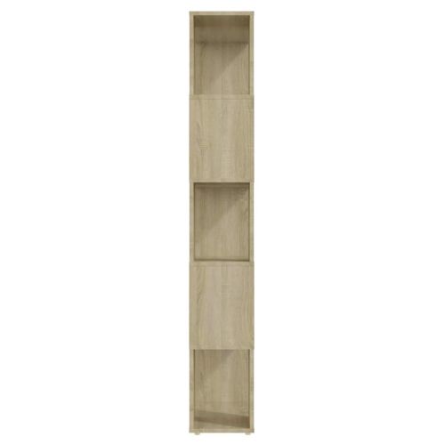 Библиотека, дъб сонома, 60x24x155 см, инженерно дърво