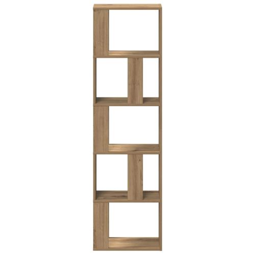 Библиотека, дъб артизан, 45x24x159 см, инженерно дърво