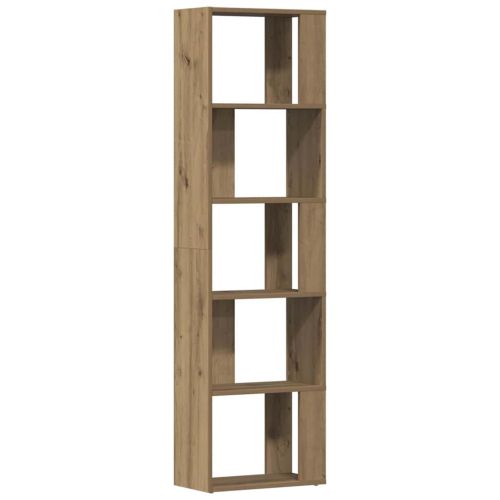 Библиотека, дъб артизан, 45x24x159 см, инженерно дърво