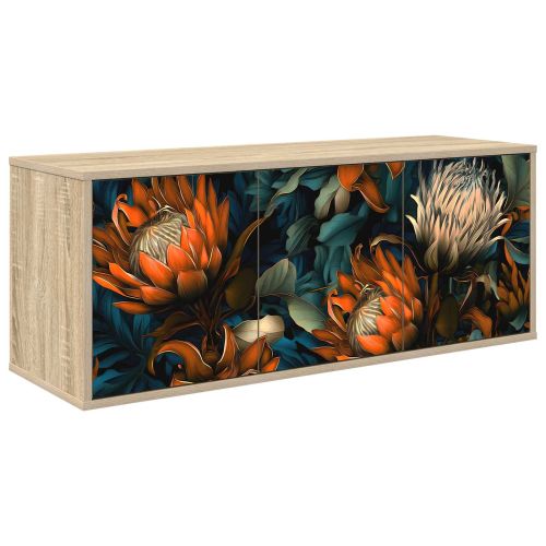 Стенен телевизионен шкаф LOCHEM 102 x 33 x 40 см Дъб сонома