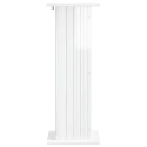 Стойка за растения 2 бр. Бял гланц 30,5 x 30 x 80,5 см