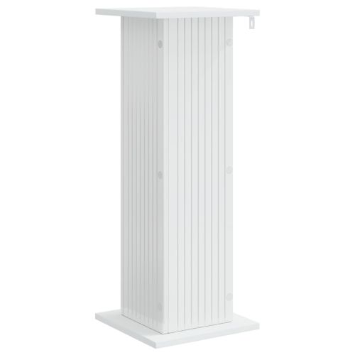 Стойка за растения 2 бр. Бял гланц 30,5 x 30 x 80,5 см