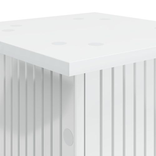 Стойка за растения 2 бр. Бял гланц 30,5 x 30 x 80,5 см