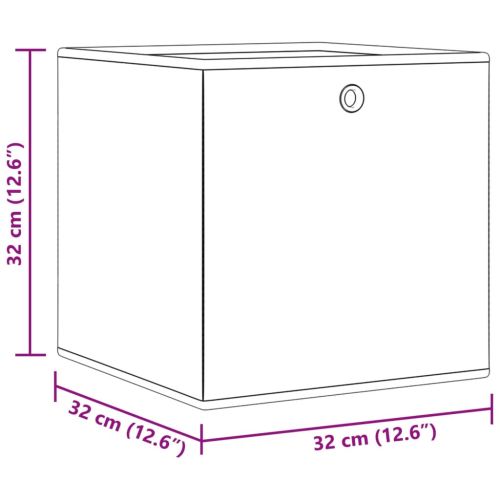 Сгъваеми кутии за съхранение 10 бр кремави 32x32x32 см текстил
