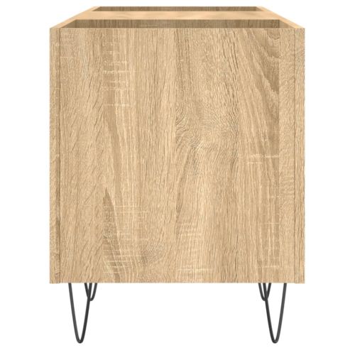 Шкаф за винилови плочи сонома дъб 121x38x48 см инженерно дърво