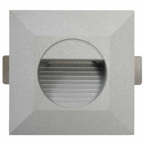 Фасадни LED аплици, 6 бр, 2 W, сребристи, квадратни