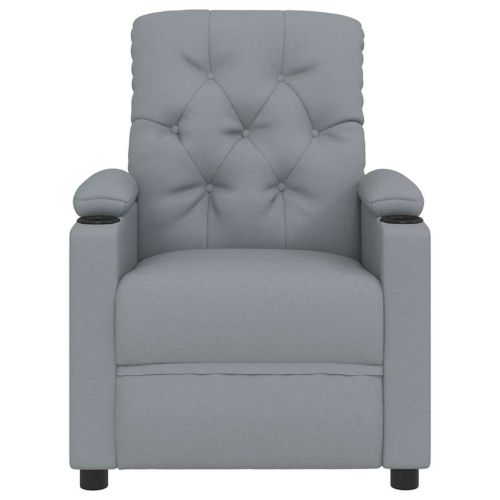 Електрически наклоняем стол, светлосив, текстил
