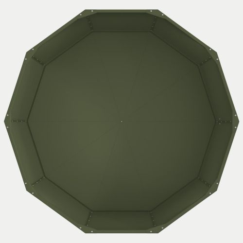 Кашпа Маслинено зелено 120 x 120 x 50 см Стомана