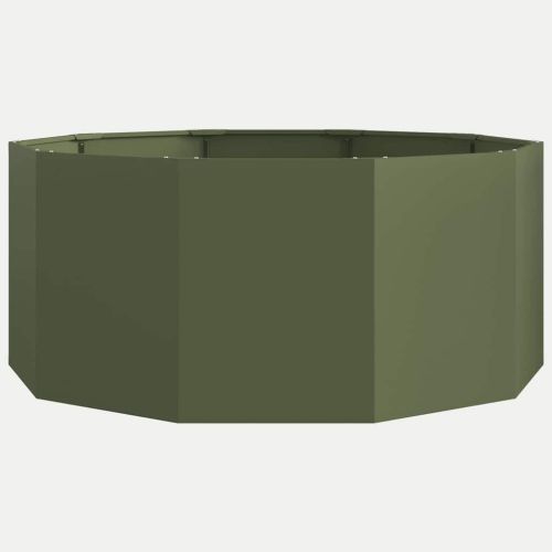 Кашпа Маслинено зелено 120 x 120 x 50 см Стомана