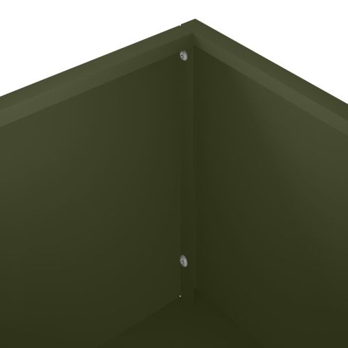 Градинска саксия 2 бр. Маслиненозелено 100 x 30 x 49 см