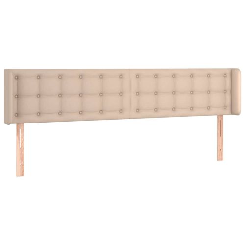 LED Горна табла за легло, капучино, 163x16x78/88 см