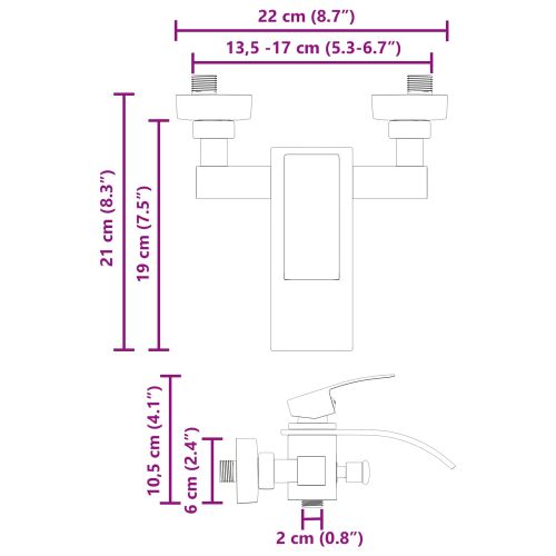 Смесител за душ Черно G 1/2 инча