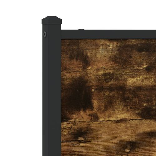 Метална рамка за легло, без матрак, опушен дъб, 90x200 см