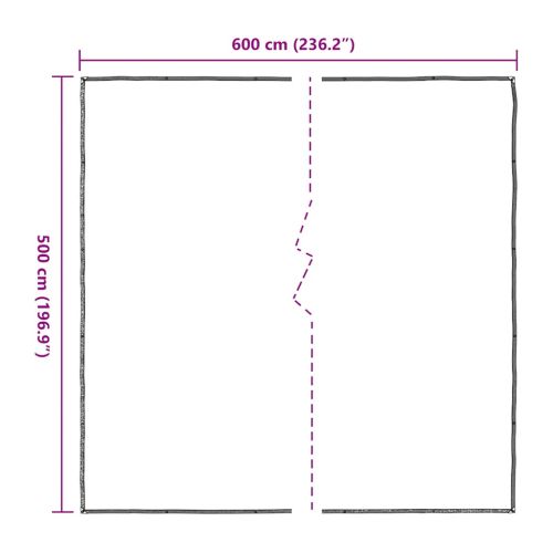 Прозрачен брезент с капси 5x6 m Полиетилен