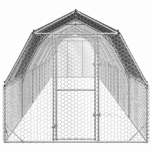 Пилешки подиум с покрив 2,5x12x2,25 м Поцинкована стомана