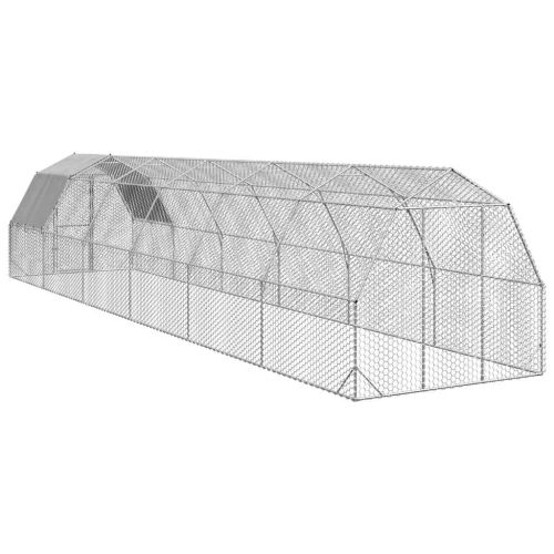 Пилешки подиум с покрив 2,5x12x2,25 м Поцинкована стомана