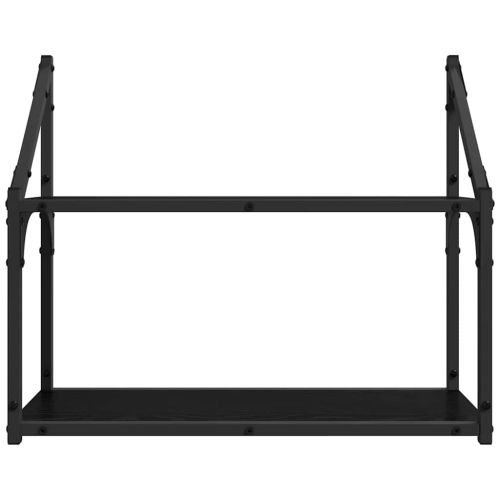 Стенен рафт Монтиране на стена Черен дъб 60 x 21 x 51 cm