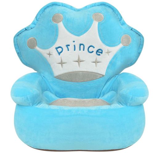 Плюшен детски стол Prince син