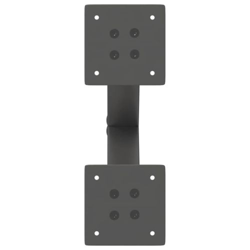 Крака за масичка за кафе, X-образни, 2 бр., антрацит, 37x(30-31) см, стомана