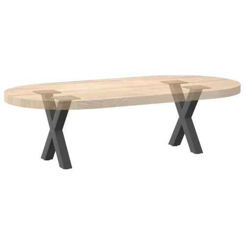 Крака за масичка за кафе, X-образни, 2 бр., антрацит, 37x(30-31) см, стомана