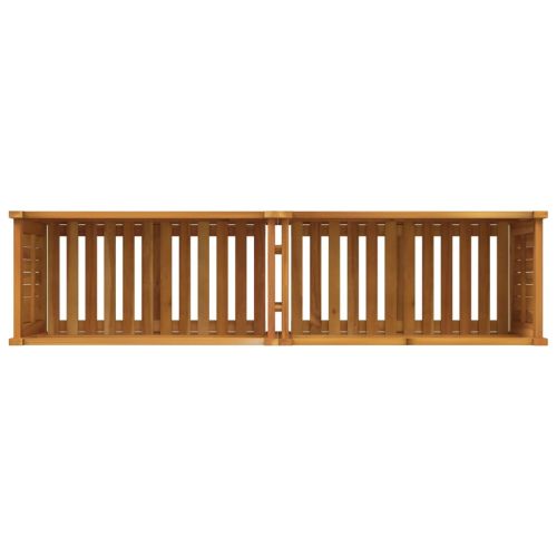 Градинска кашпа с вложка 153x38,5x50 см масивна акация