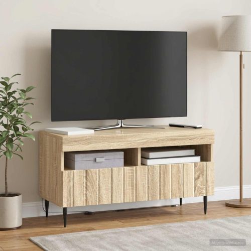 LED телевизионен кабинет ZWOLLE 81 x 35 x 43 см Дъб сонома