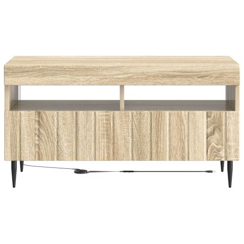 LED телевизионен кабинет ZWOLLE 81 x 35 x 43 см Дъб сонома