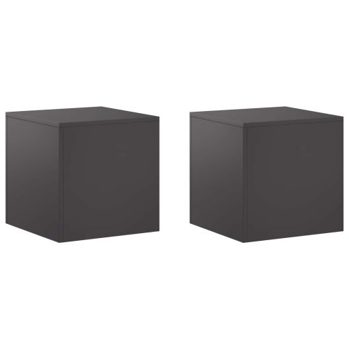 Стойка за растения 2 pcs Черно 40 x 40 x 40 cm Стомана