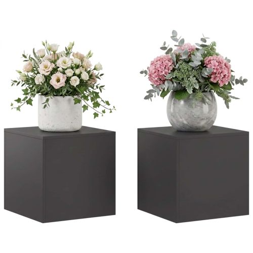 Стойка за растения 2 pcs Черно 40 x 40 x 40 cm Стомана