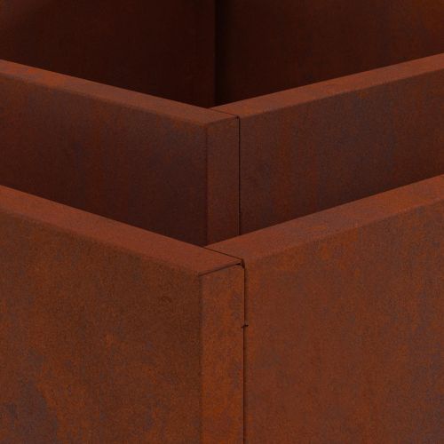 Котел за огън Ръждясало 60 x 60 x 30 cm Патинираща стомана