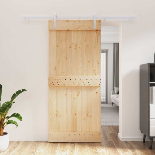 Преплъзваща се врата Естествено и бяло 90 x 210 cm
