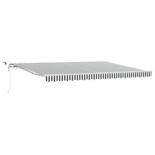 Автоматично прибираща се тента с LED антрацит и бял 450x300 см