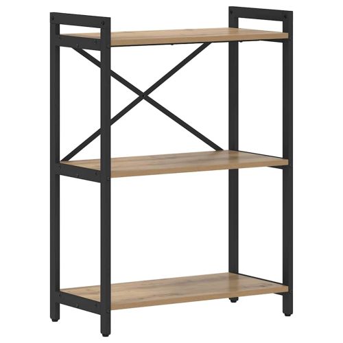 Рафт за книги 60 x 30 x 85 cm Инженерна дървесина Дъб