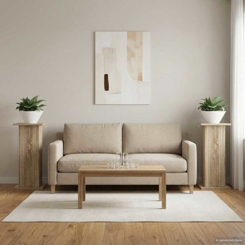 Стойка за растения 2 бр. Дъб сонома 30,5 x 30 x 60,5 см