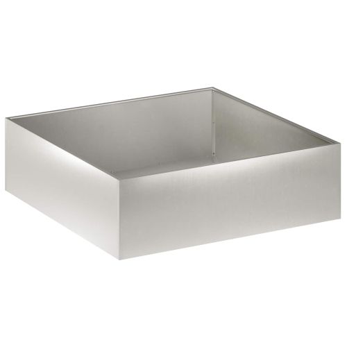 Градинска саксия Сребристо 80 x 80 x 30 cm Неръждаема стомана