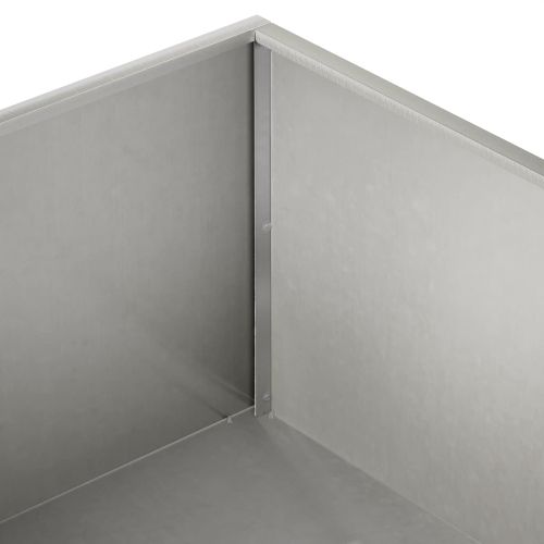 Градинска саксия Сребристо 80 x 80 x 30 cm Неръждаема стомана