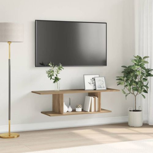 Комплект ТВ шкаф 103 x 30 x 26,5 см Кафяво Инженерна дървесина