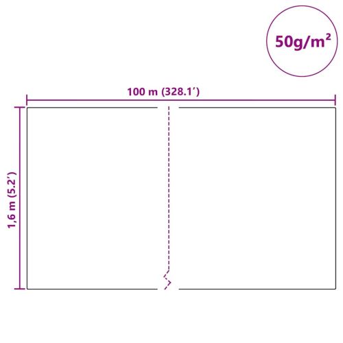 Флийс за защита на растения от замръзване Бяло 100 x 1,6 м