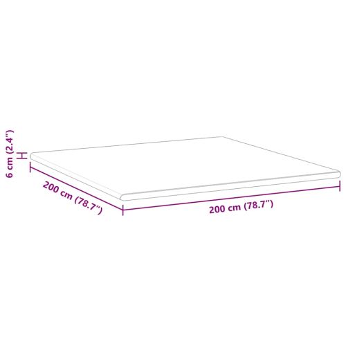 Топер за матрак Бяло и зелено 200 x 200 cm Жакардова тъкан