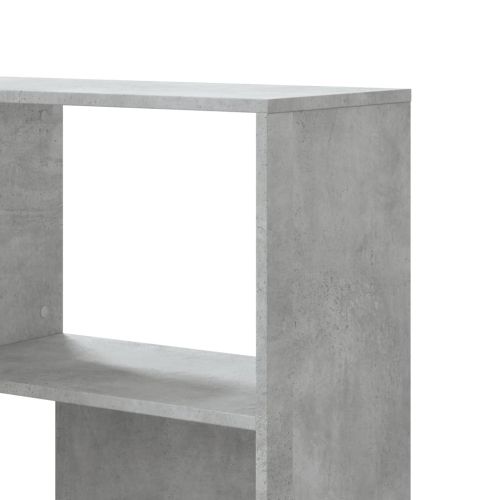 Ъглова етажерка 4 нива бетонно сив 85x85x140 см инженерно дърво