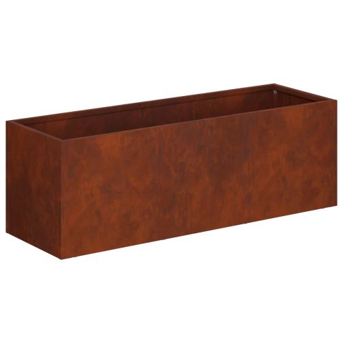 Градинска саксия 2 бр. Ръждясало 60 x 20 x 20 см