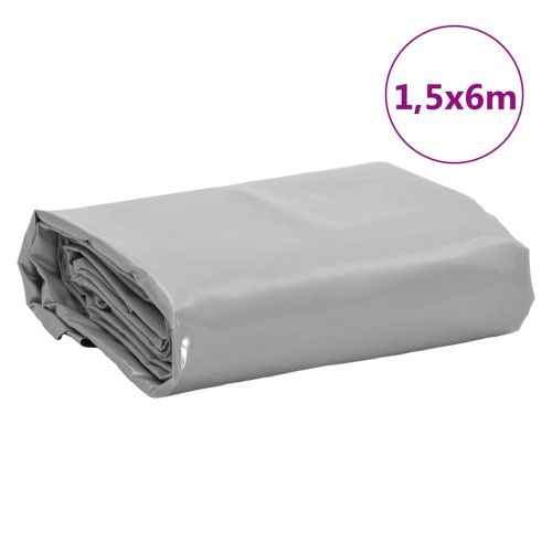 Брезент сив 1,5x6 м 650 г/м²