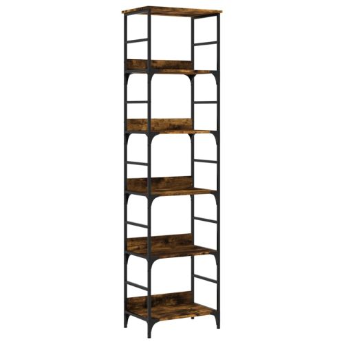 Етажерка за книги опушен дъб 50x33x188,5 см инженерно дърво