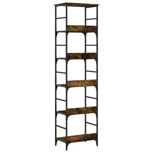 Етажерка за книги опушен дъб 50x33x188,5 см инженерно дърво