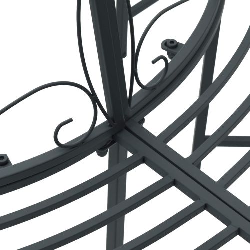 Дървесен бенч 8 -местен Ø 160 x 89 см steel Сребристо сиво