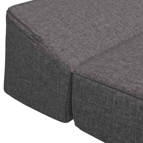 Сгъваем диван легло Светлосиво 70 x 60 x 49 cm Текстил
