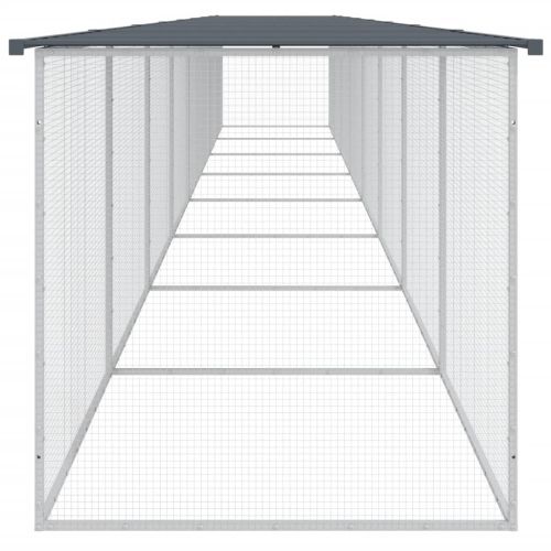 Клетка за пилета с покрив антрацит 803x98x90 см стомана