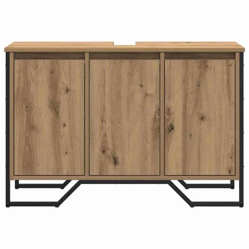 Шкаф за мивка в баня Дъб 91 x 35 x 60 см Инженерна дървесина